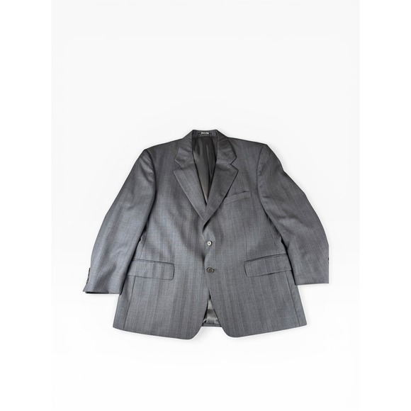 Vito Rufolo Other - Vito Rufolo Men Grey Pinstripe Super 100‎ Zignone Wool Blazer Jacket 42 Italy